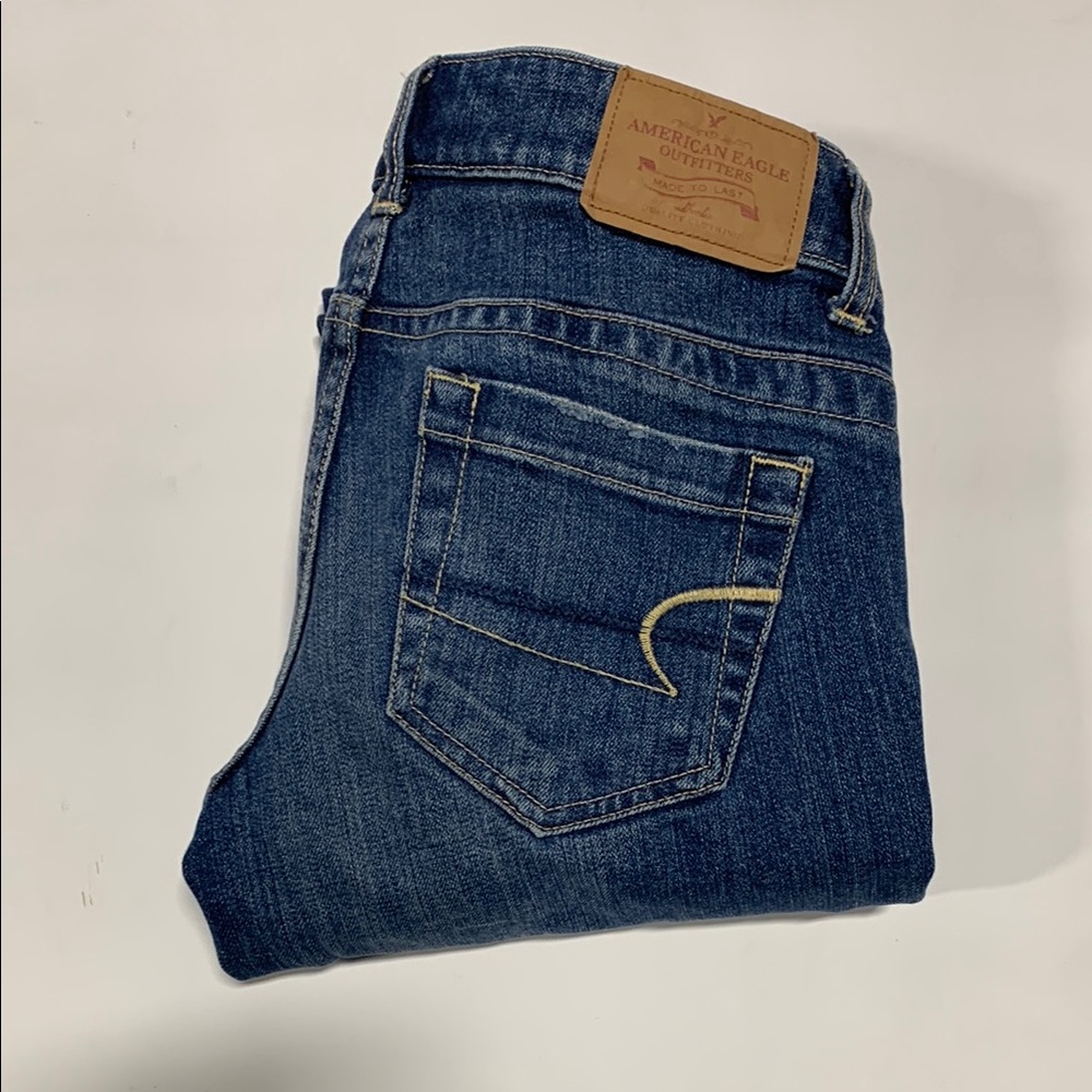 American Eagle - Classic Blue Women's Jeans 4Reg - 4x32 0478 Stretch‎